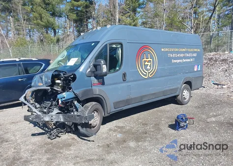 2019 Ram Promaster 3500 Cargo Van High Roof 159 Wb Ext из США, поврежденный, VIN 3C6URVJG2KE548728